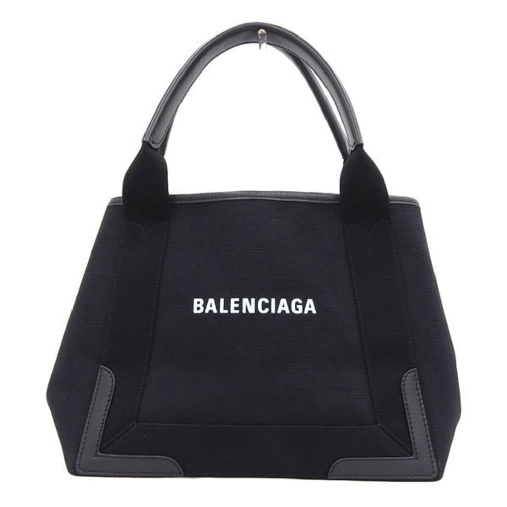 Balenciaga Canvas Navy Cabasu S Tote Bag Black